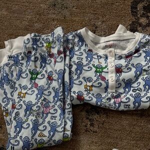 Colorful CT Roller Rabbit Print Kids Pajamas